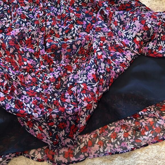 Draper James Blue and Red Ruffled Tiered Dress size 8, new with tags - Picture 10 of 11